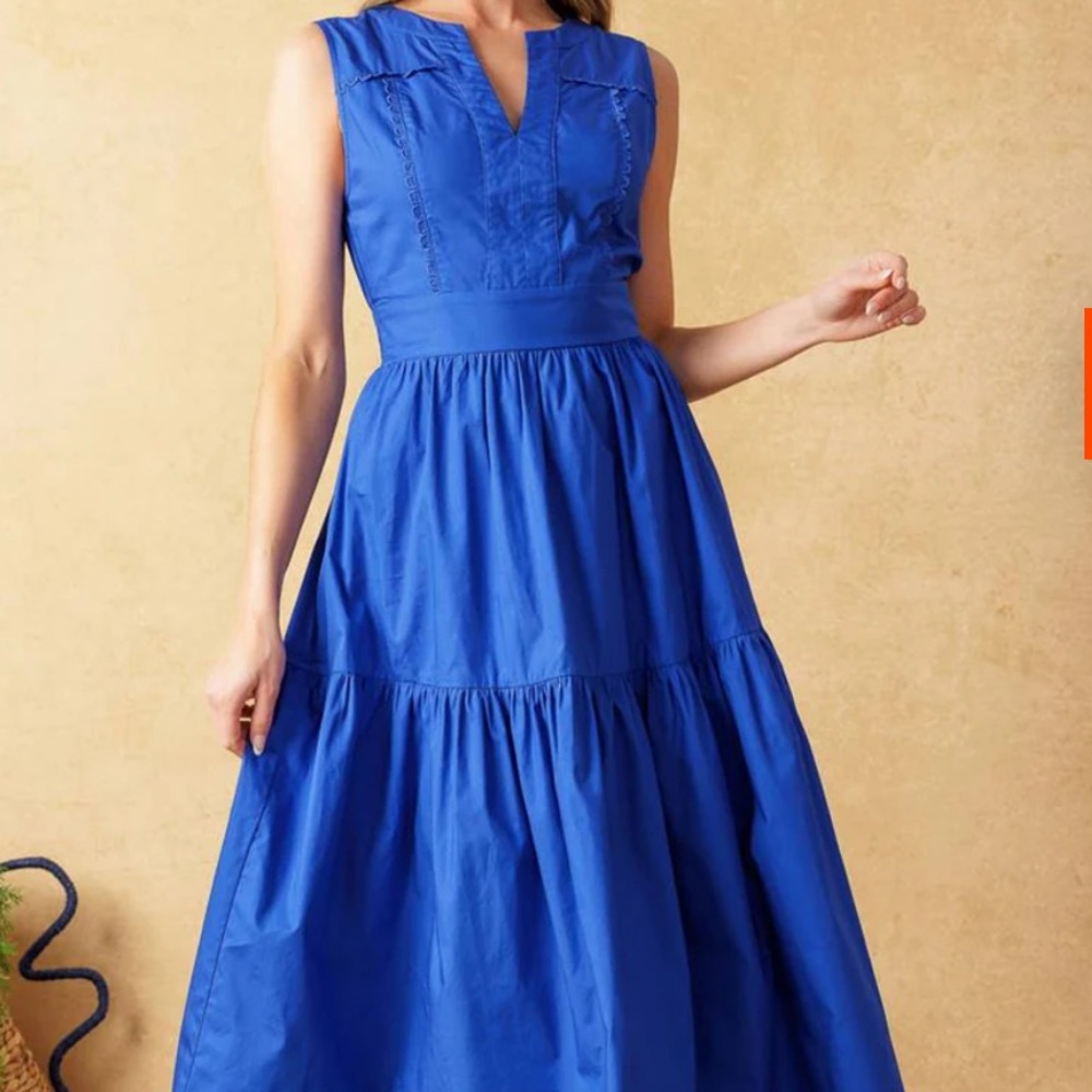 Flying Tomato Mystic Mirage Woven Midi Dress Blue New - Picture 2 of 13